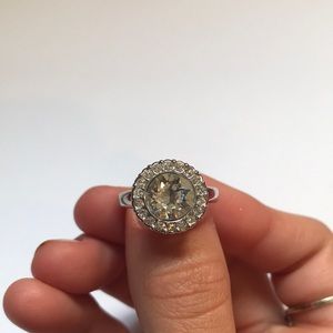 Silver circle ring